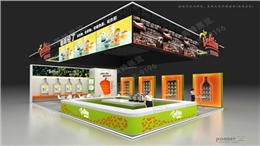 广州展览设计公司介绍德馨食品在烘焙展的设计方案