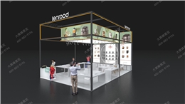 深圳礼品展-简约风展台设计搭建案例