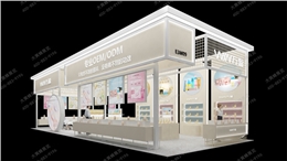 简约高级展台设计-塑造美容展会品牌辨识度