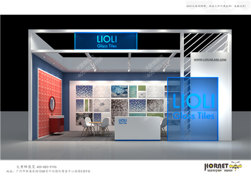 彩宝新材料酒店用品展特装展台设计搭建