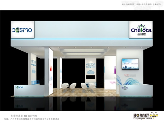 大黄蜂展览设计-吉隆达展台正面效果图